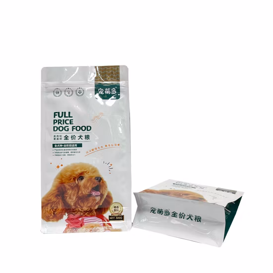 Saco de embalagem de plástico reciclável ecológico com impressão brilhante fosca de folha de alumínio para maca de gato, alimentos para animais de estimação